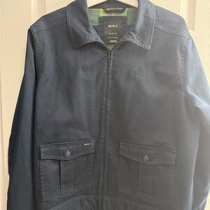 RVCA Men's Kevin “Spanky” Long collection Deep Blue Shirt Jacket